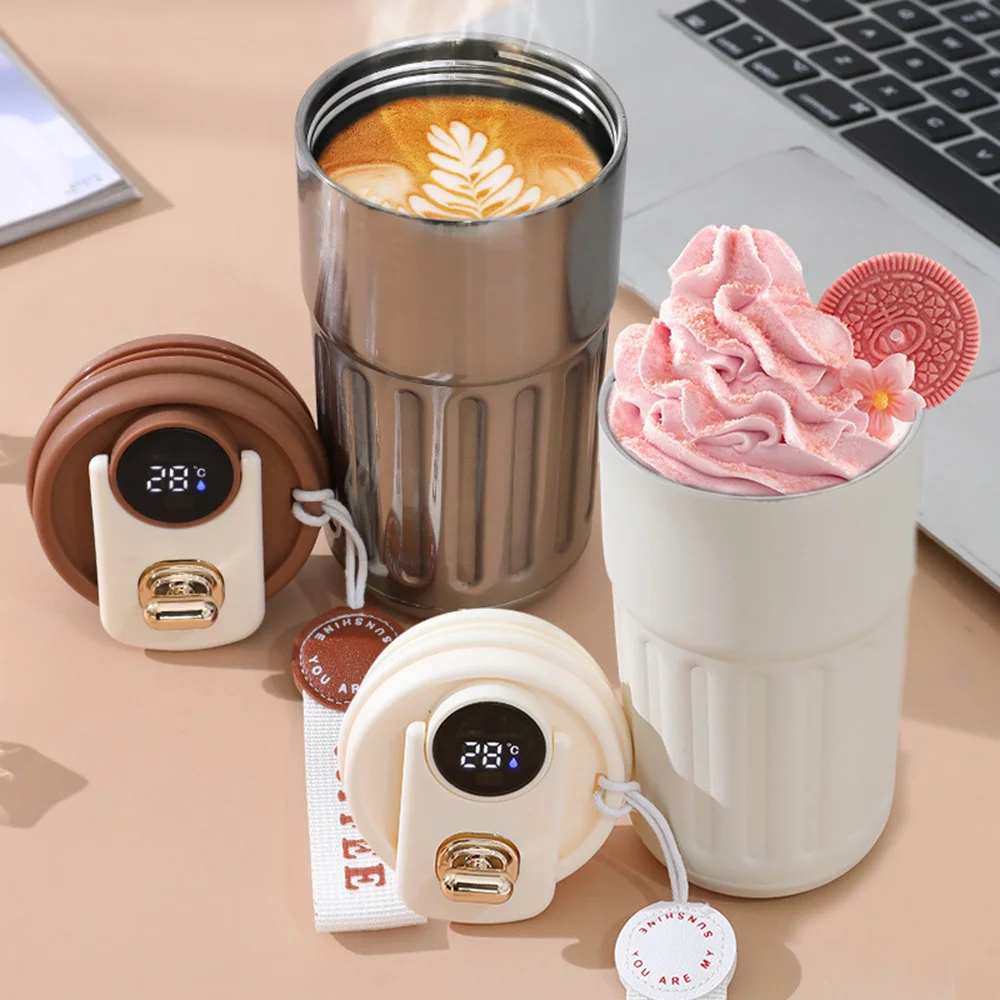LED Temperature Travel Mug 450ml - Red