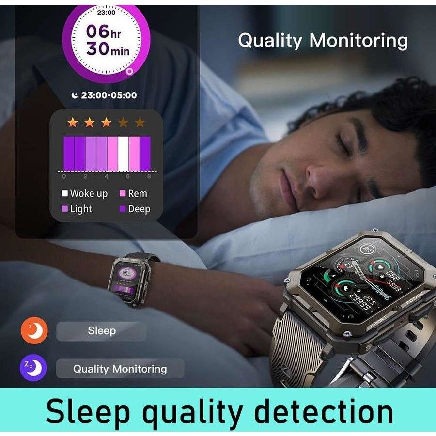 Njord Gear Rugged Smartwatch - Black