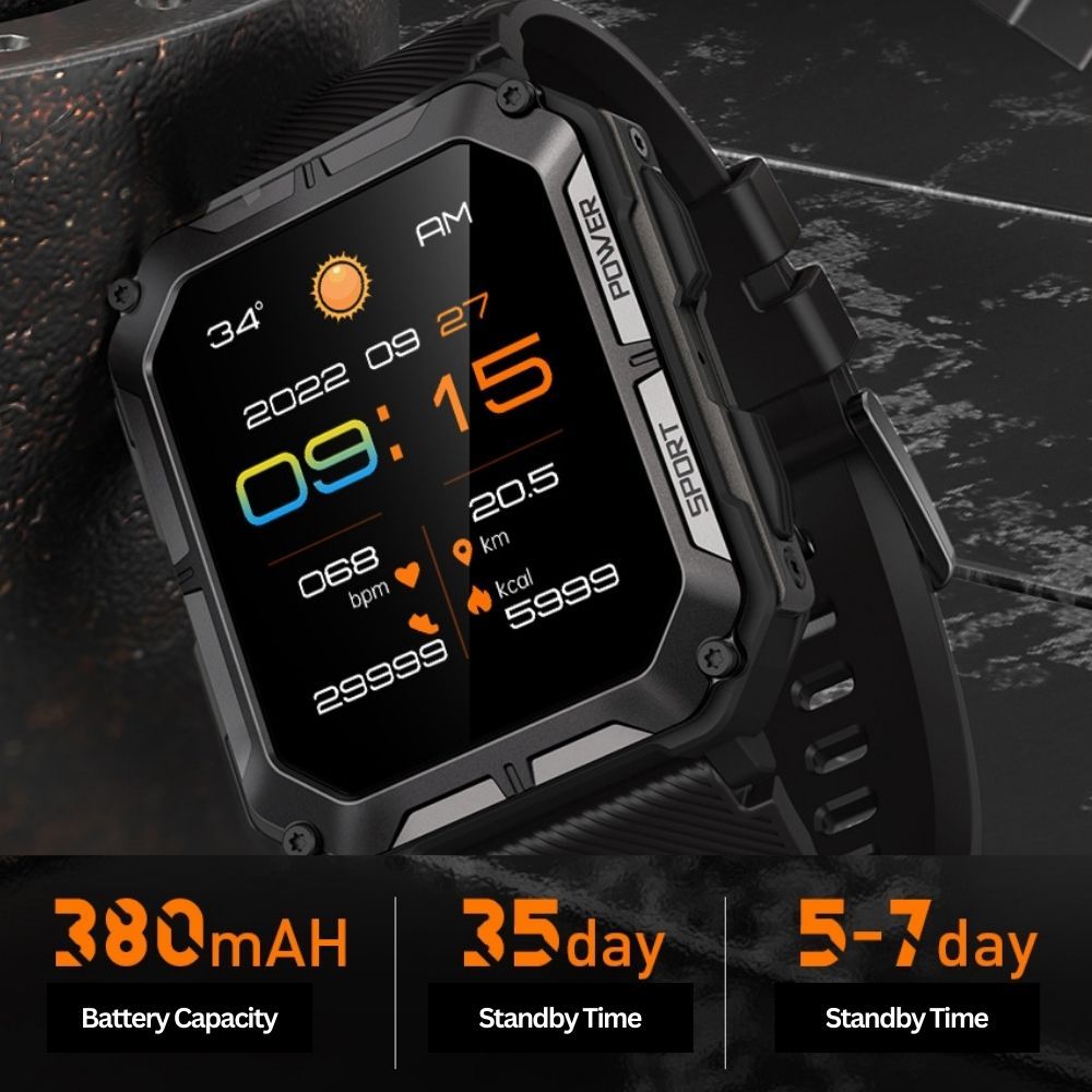 Njord Gear Rugged Smartwatch - Black