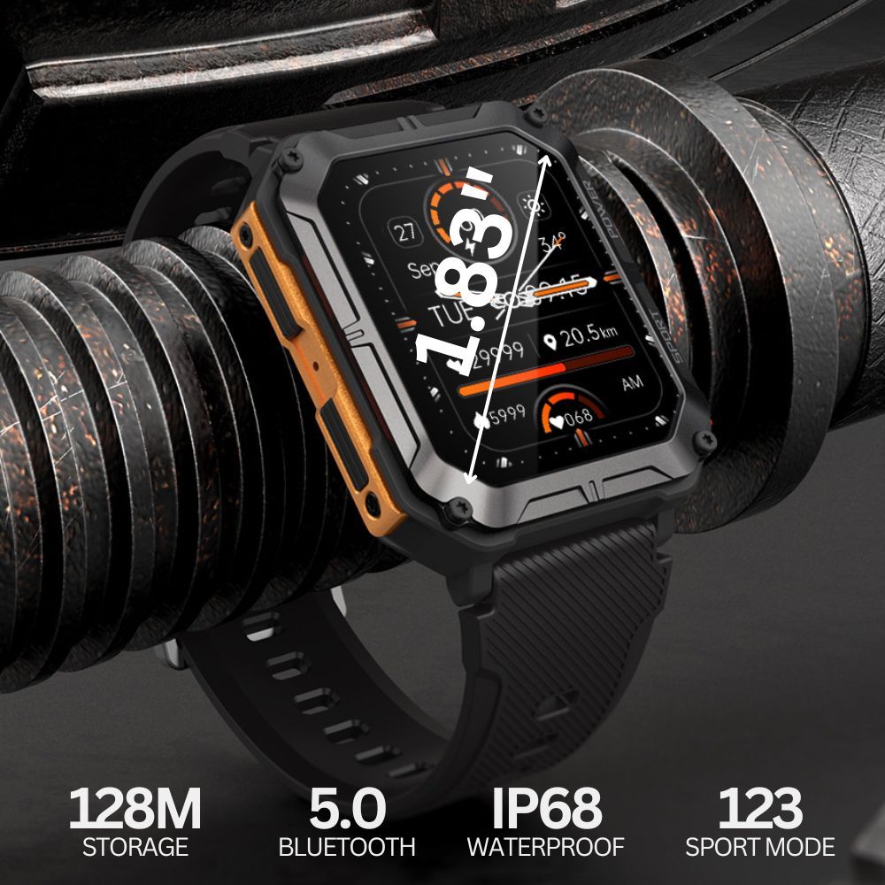 Njord Gear Rugged Smartwatch - Orange