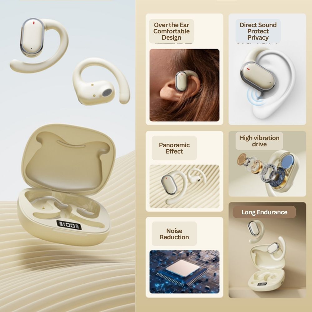 Bluetooth 5.3 Wireless Earbuds - White