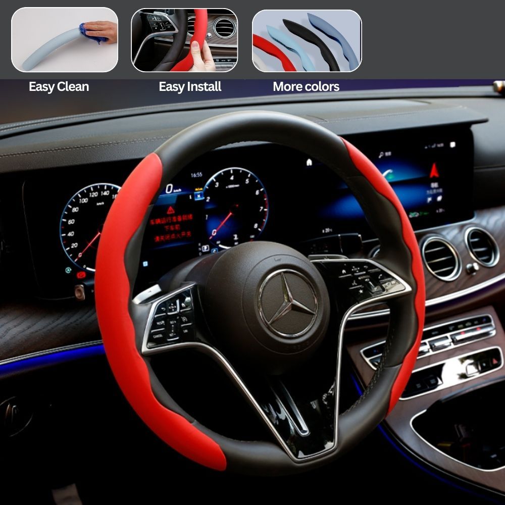 2 Pack Steering Wheel Covers - Red