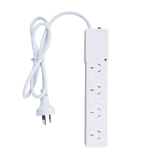 4-Outlet Power Board - Surge Protected - 1m
