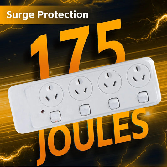 4-Outlet Power Board - Individual Switches - 1m