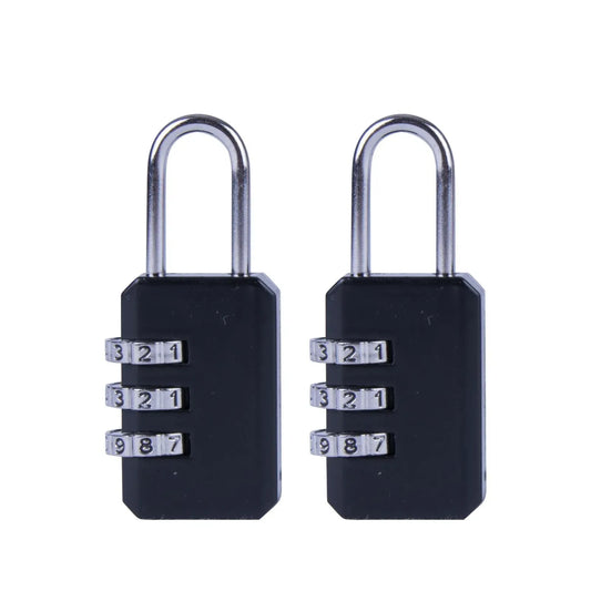 3-Dial Combination Padlocks - 2 Pack