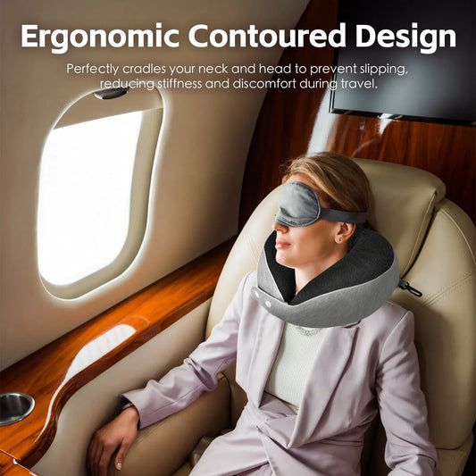 Compact Memory Foam Travel Pillow