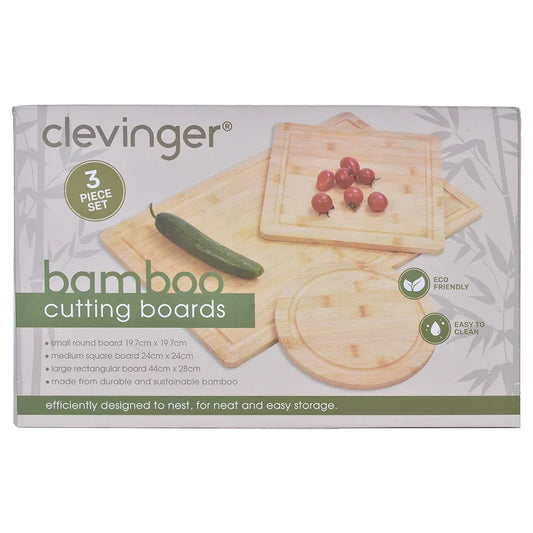Bamboo Cutting Board Set - 3 Pieces