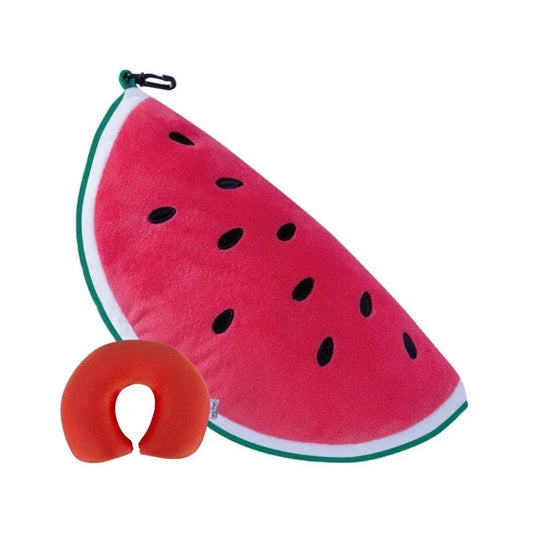 Reversible Microfibre Travel Pillow - Watermelon
