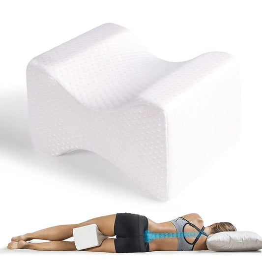 Memory Foam Leg Support Pillow - White