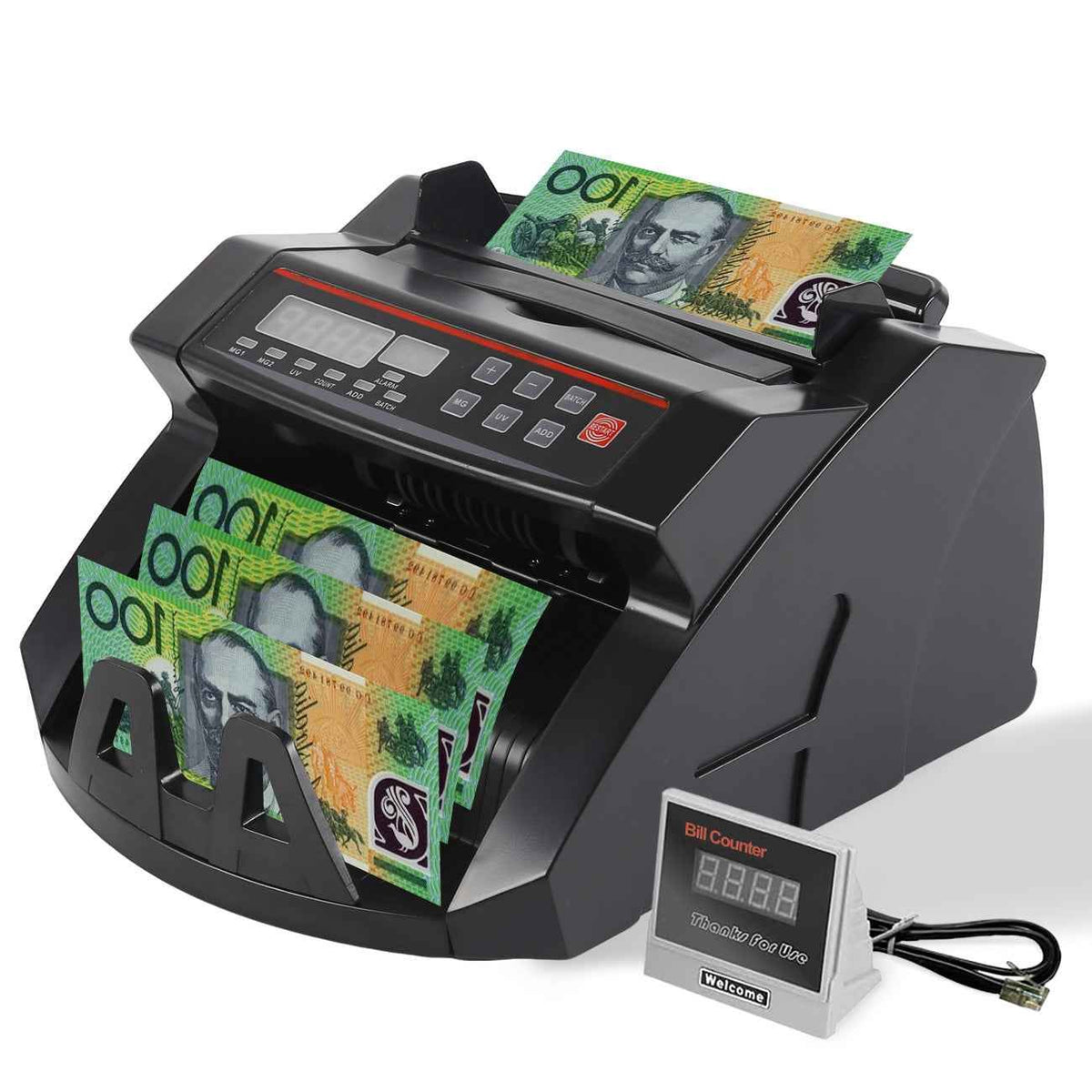 AUD Banknote Counter - UV/MG/IR Detection