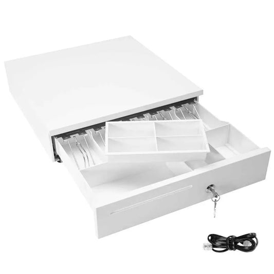 Metal POS Cash Drawer - White