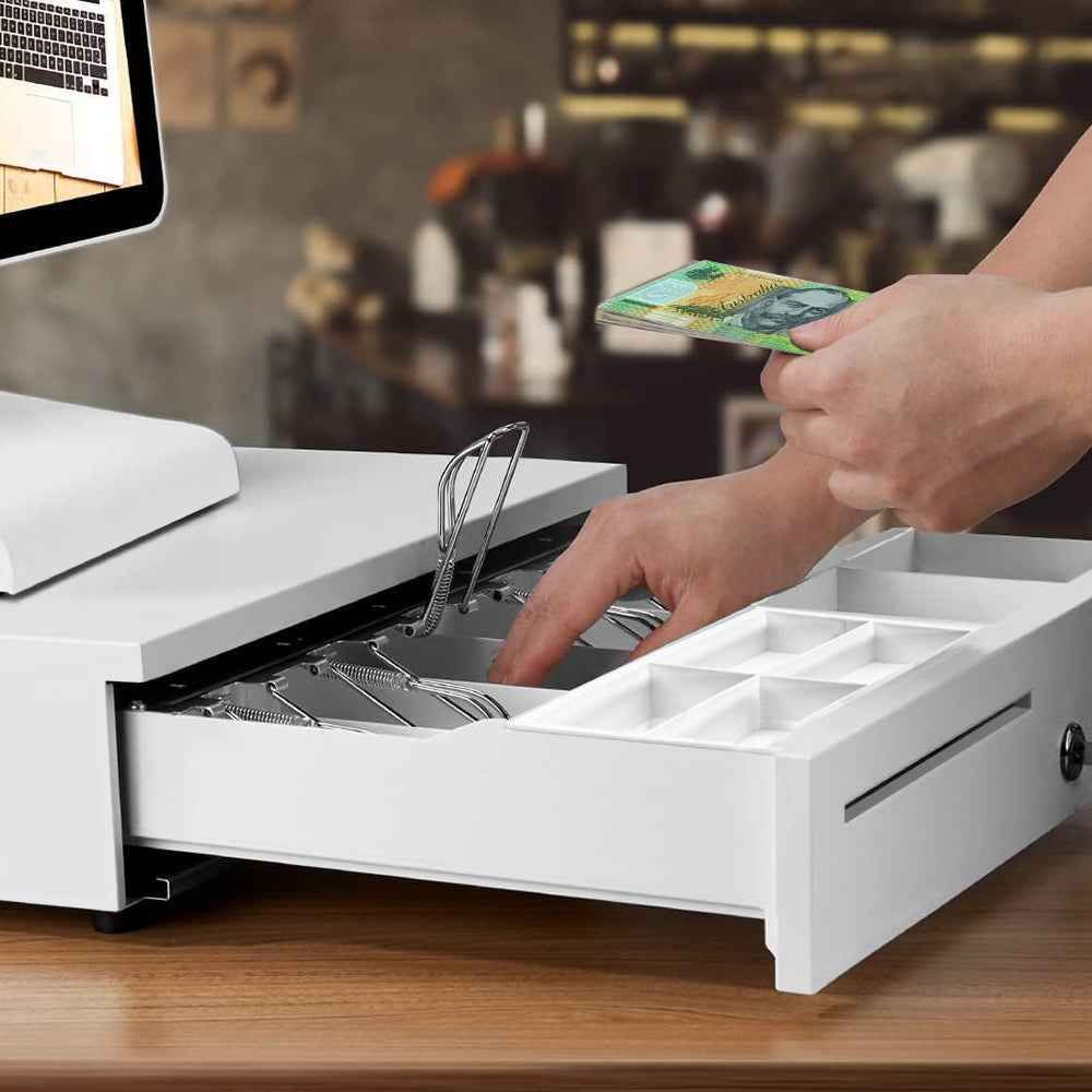 Metal POS Cash Drawer - White