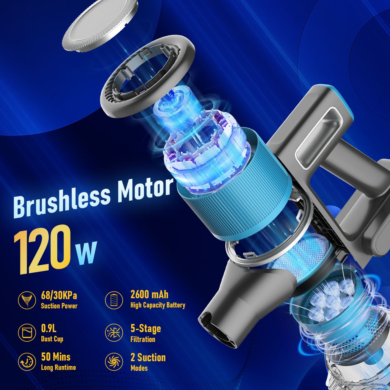 8-in-1 Cordless Stick Vacuum Cleaner