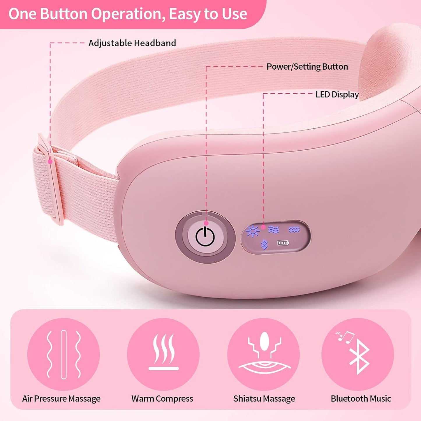 Heated Eye Massager with Bluetooth