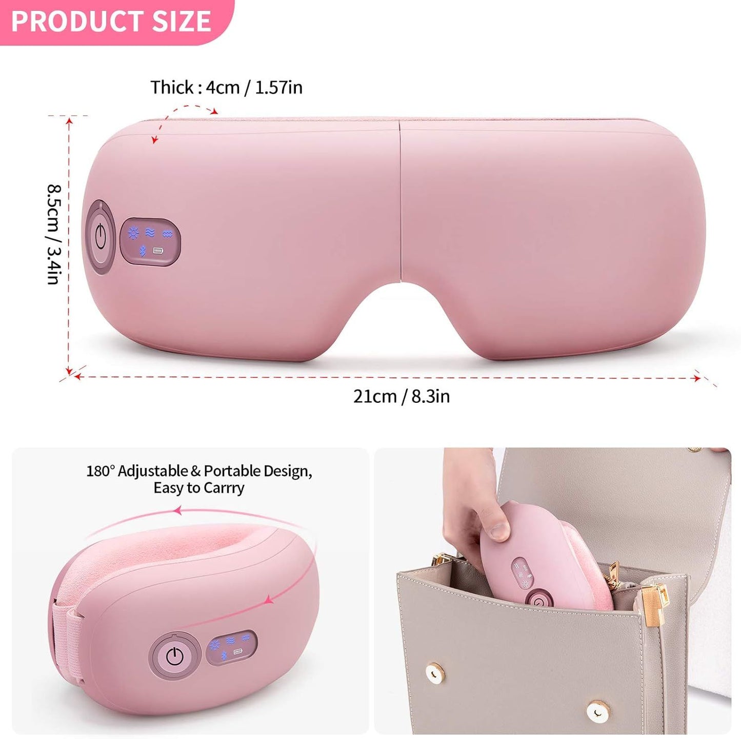 Heated Eye Massager with Bluetooth