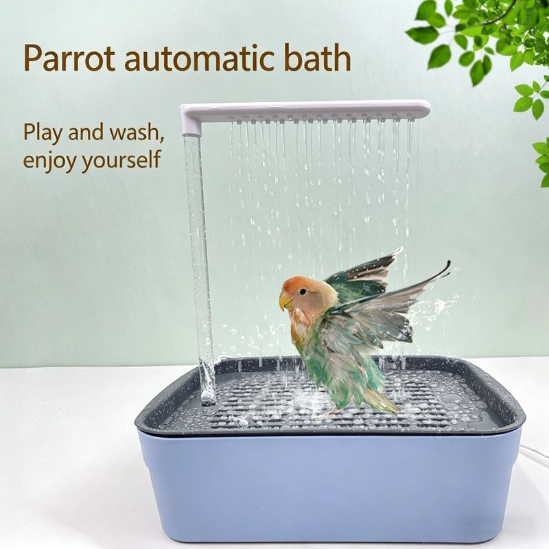 Blue Automatic Bird Bath Tub - 1pc