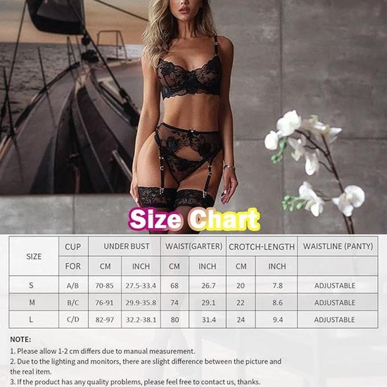 Sexual lingerie set - Sexual feminine lingerie set - Floral print linen body - Back design - Sexual lingerie set - Seductive underwear - Valentine's Day gift - Size S