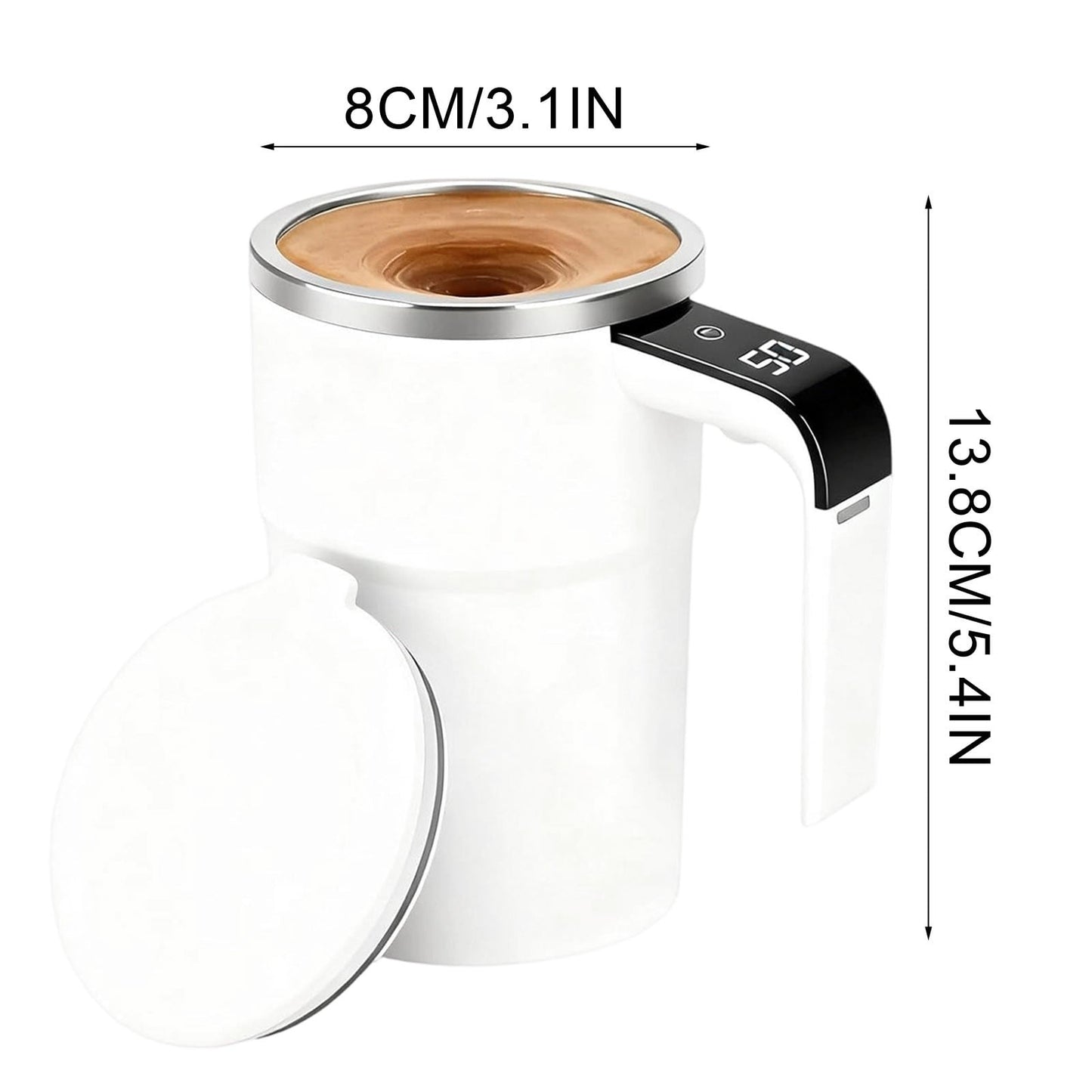 Self-Stirring Magnetic Coffee Mug with Temperature Display