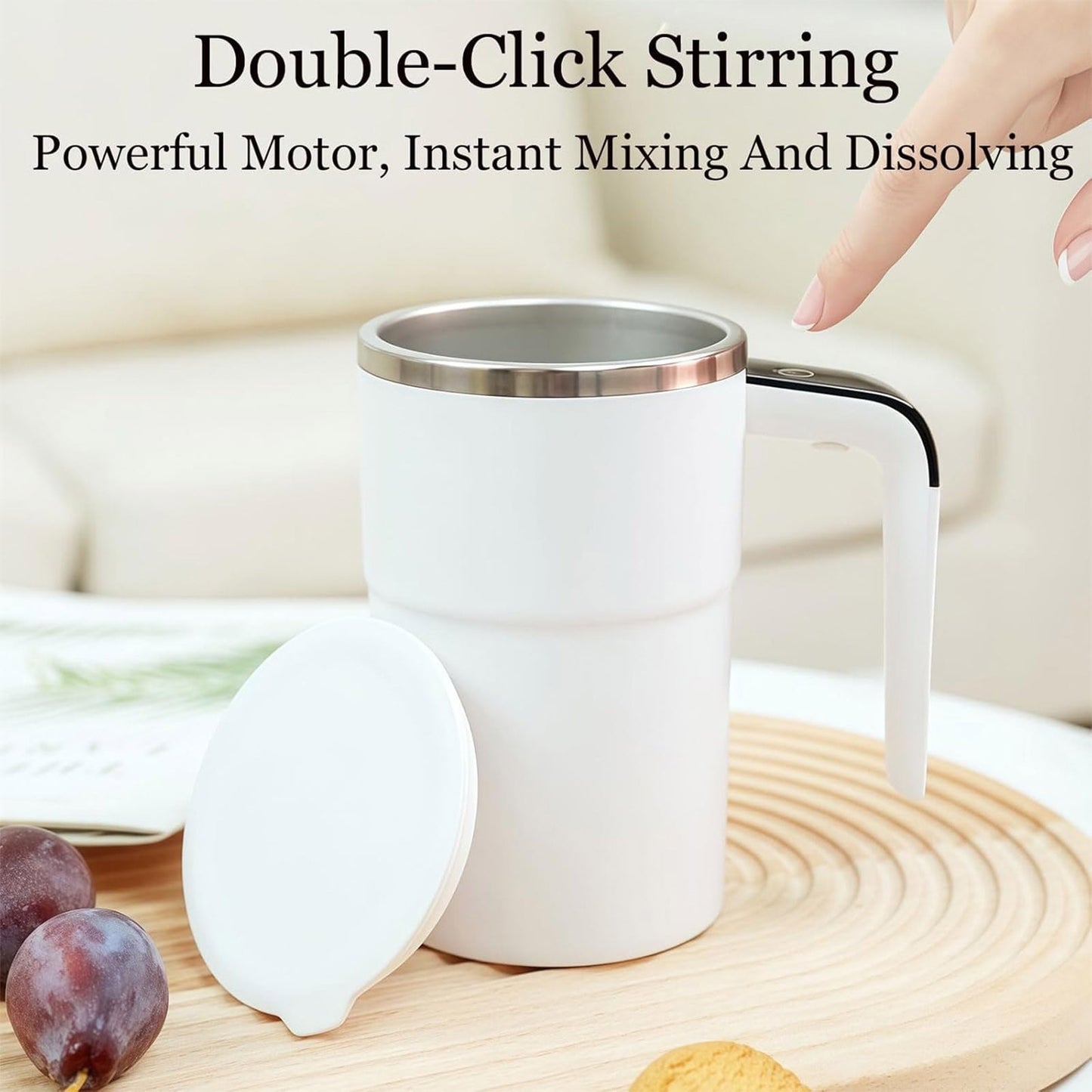 Self-Stirring Magnetic Coffee Mug with Temperature Display