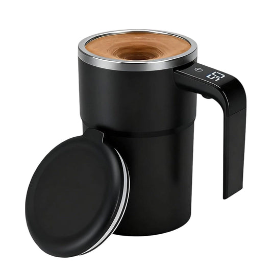 Self-Stirring Magnetic Coffee Mug with Temperature Display