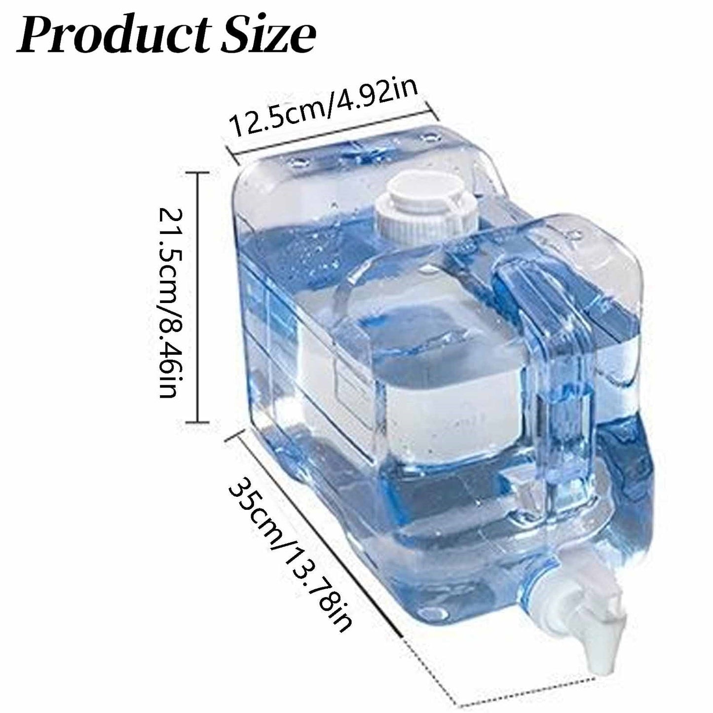 Fridge Water Dispensers Bottle with Leak-proof Spigot and Convenient Handle Plastic Cold Juice Beverage Dispenser Jug for Party