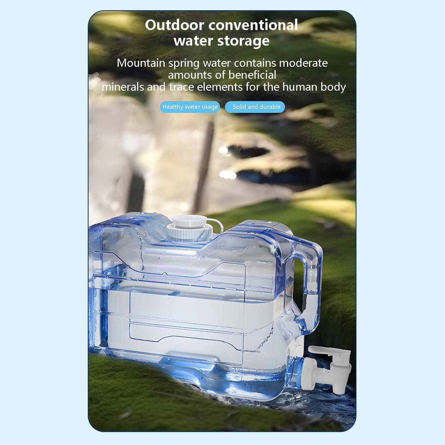 Fridge Water Dispensers Bottle with Leak-proof Spigot and Convenient Handle Plastic Cold Juice Beverage Dispenser Jug for Party