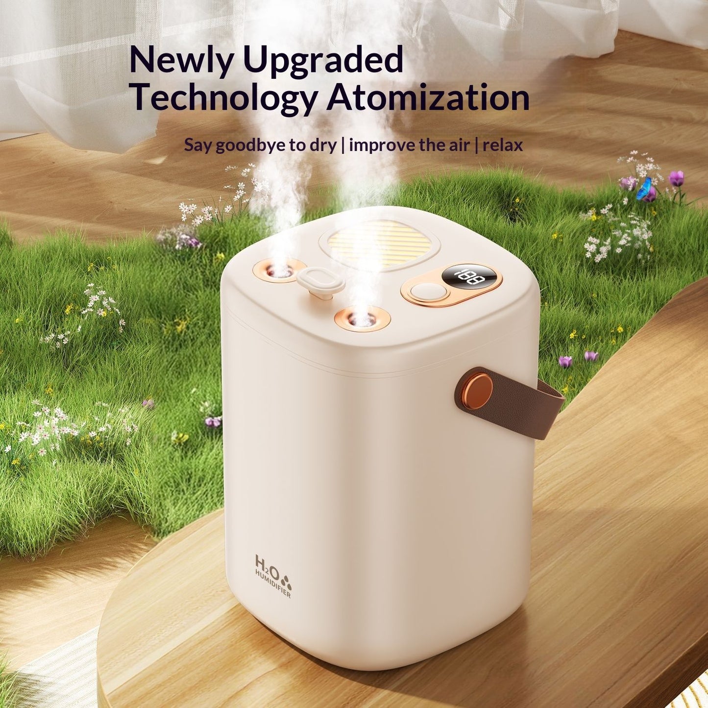 Portable Cool Mist Humidifier with Night Light