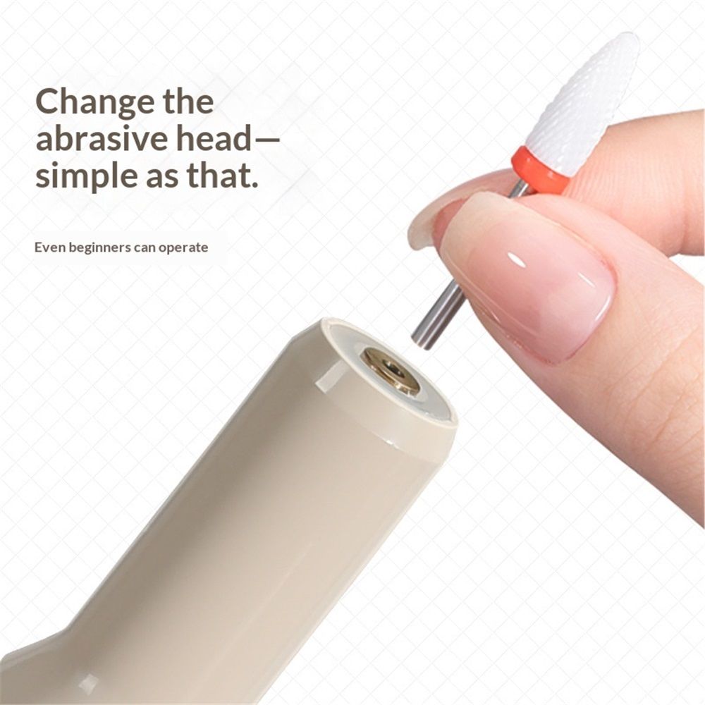 White Electric Nail Drill Kit