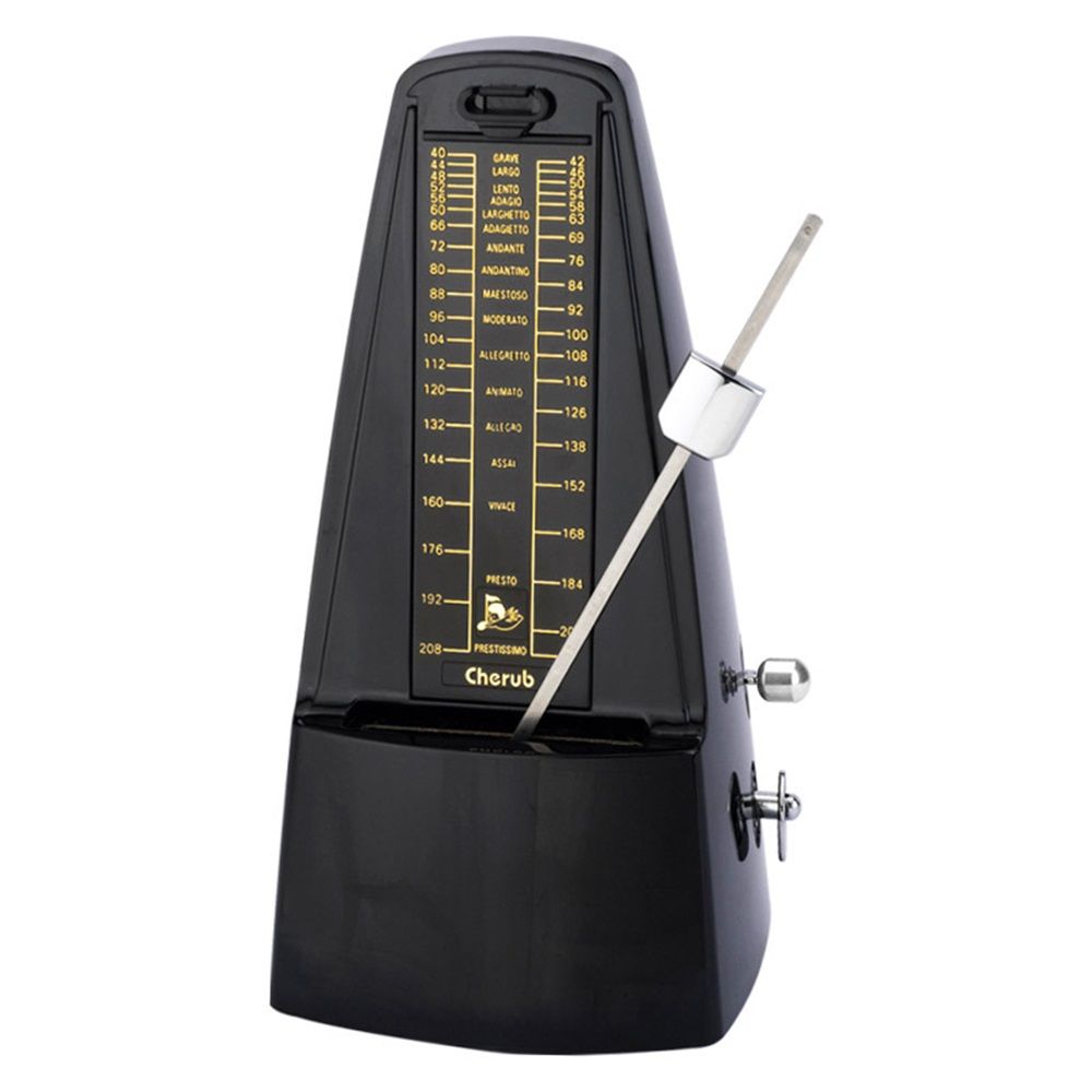 Black Mechanical Metronome with Bell