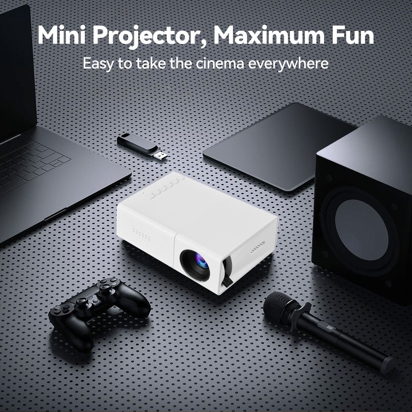 White M3S Mini Projector 1080P AU Plug