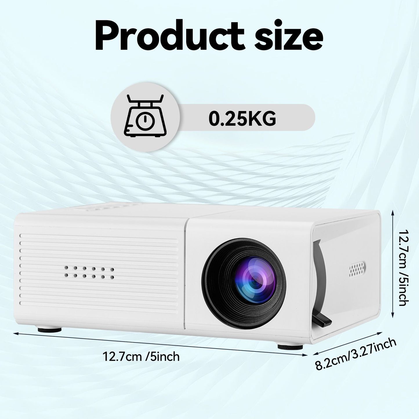 White M3S Mini Projector 1080P AU Plug