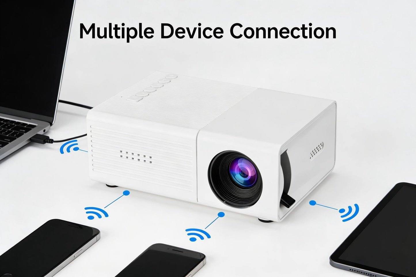 White M3S Mini Projector 1080P AU Plug