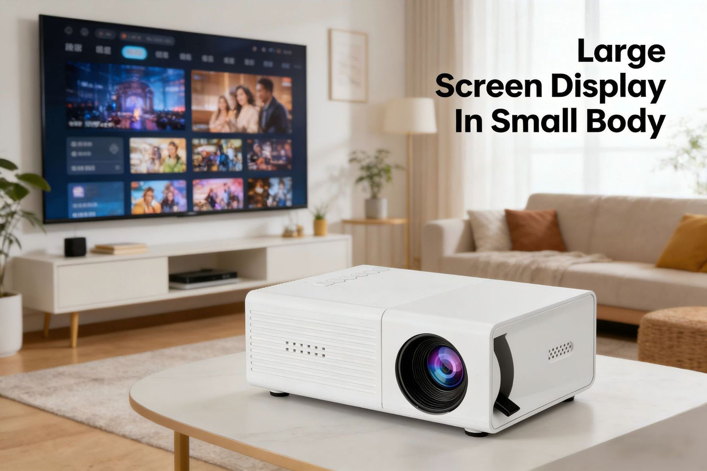 White M3S Mini Projector 1080P AU Plug