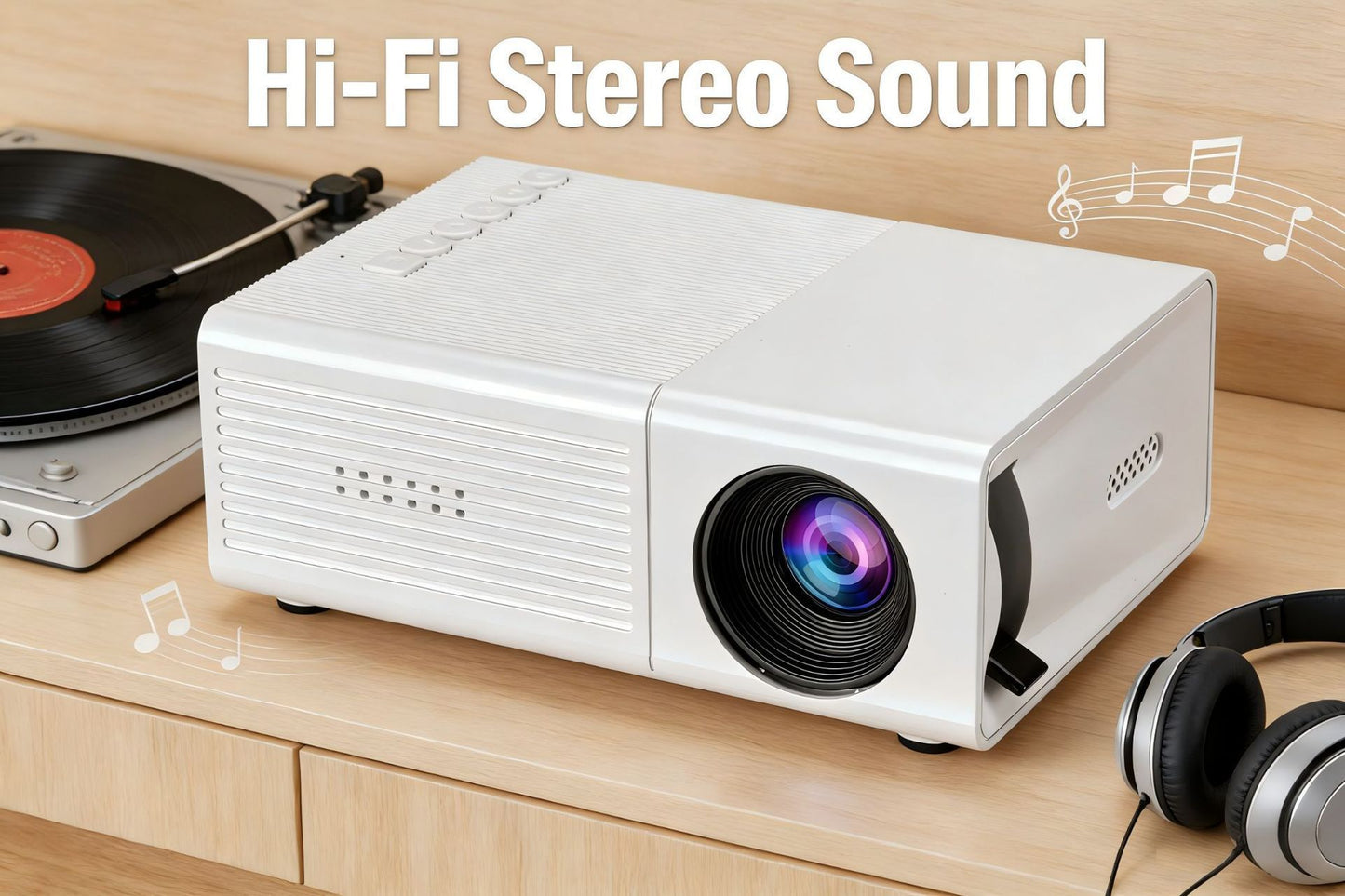 White M3S Mini Projector 1080P AU Plug