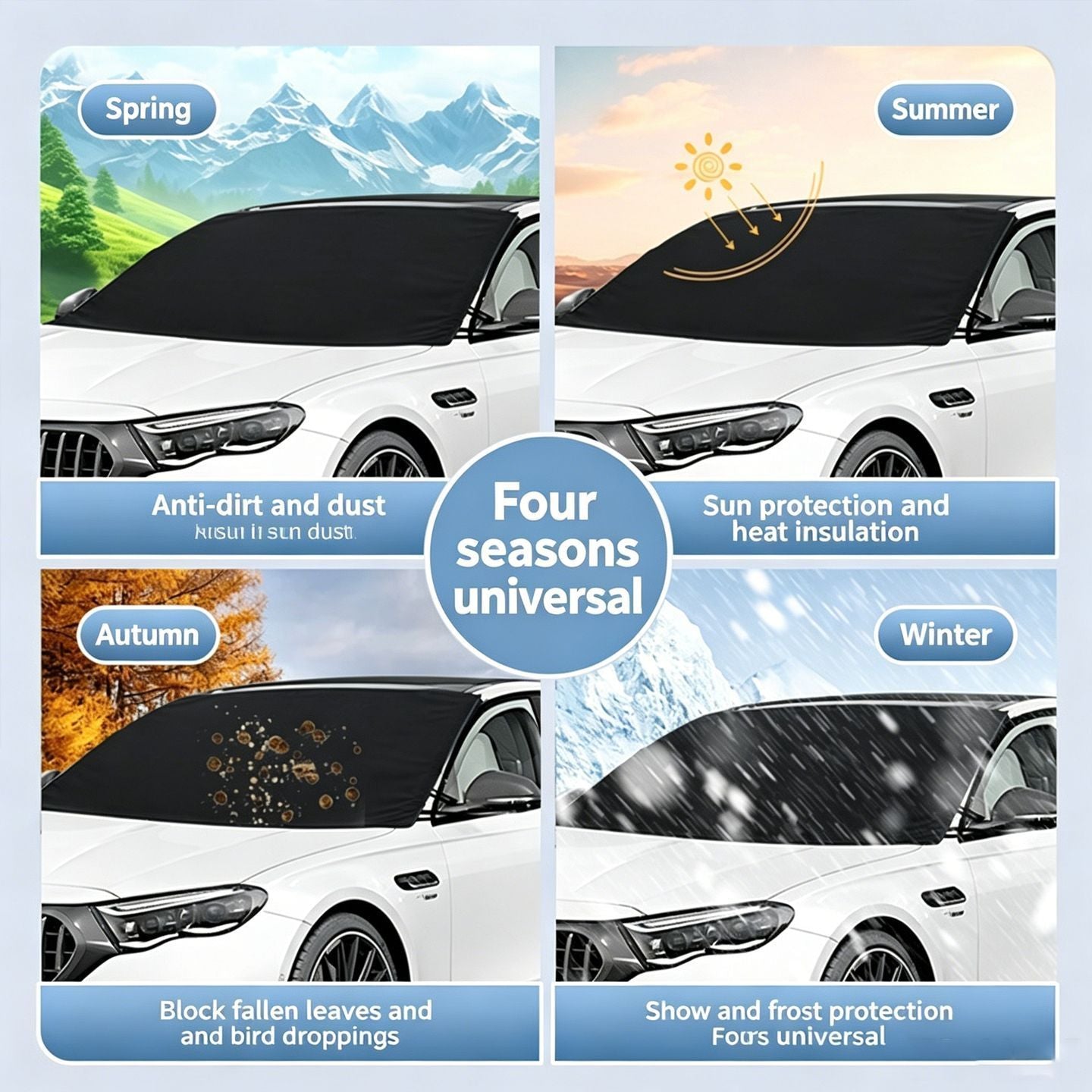 600D Oxford Car Window Cover - 160 x 76cm