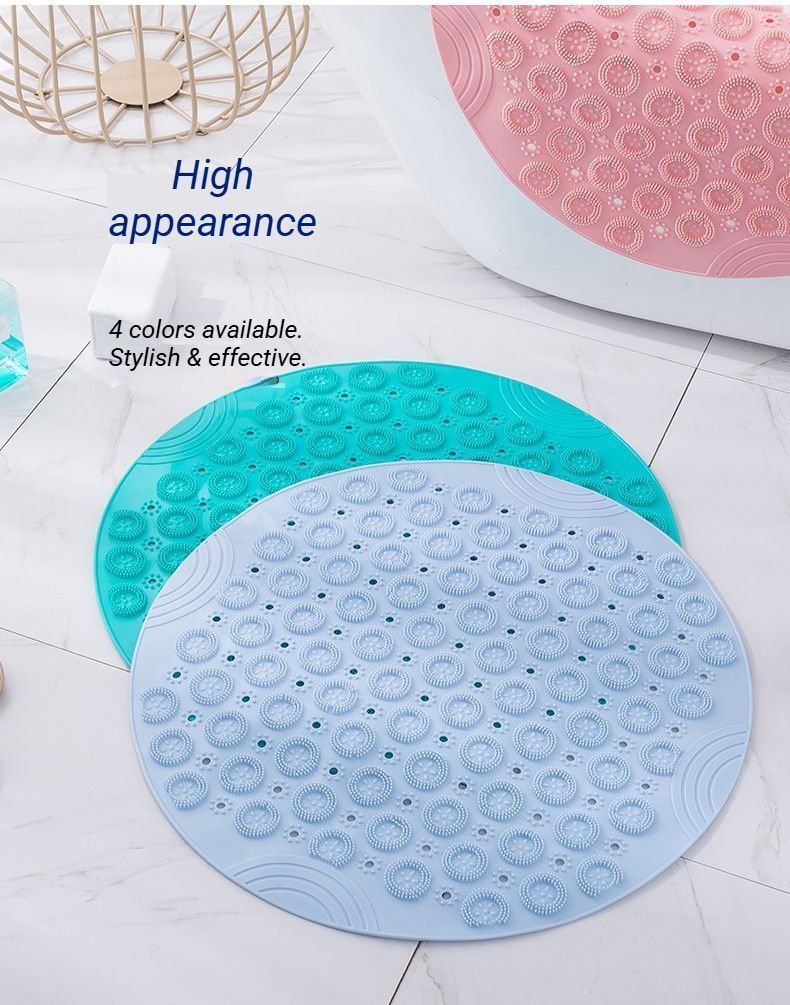 Non-Slip Bath Mat 55cm - Blue