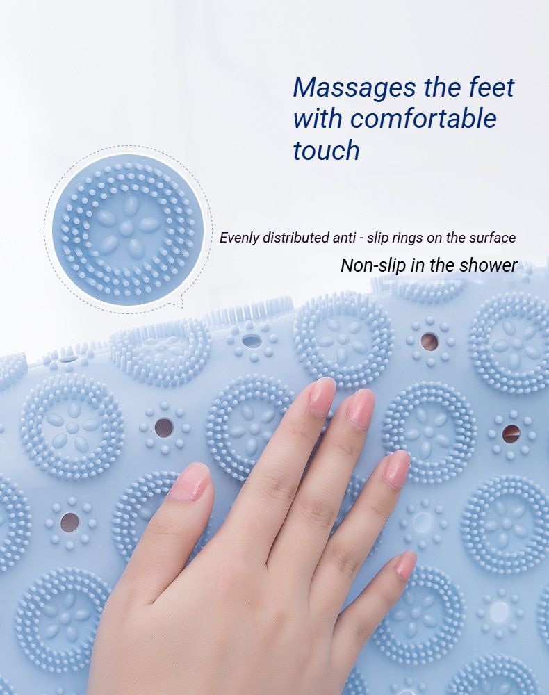 Non-Slip Bath Mat 55cm - Grey