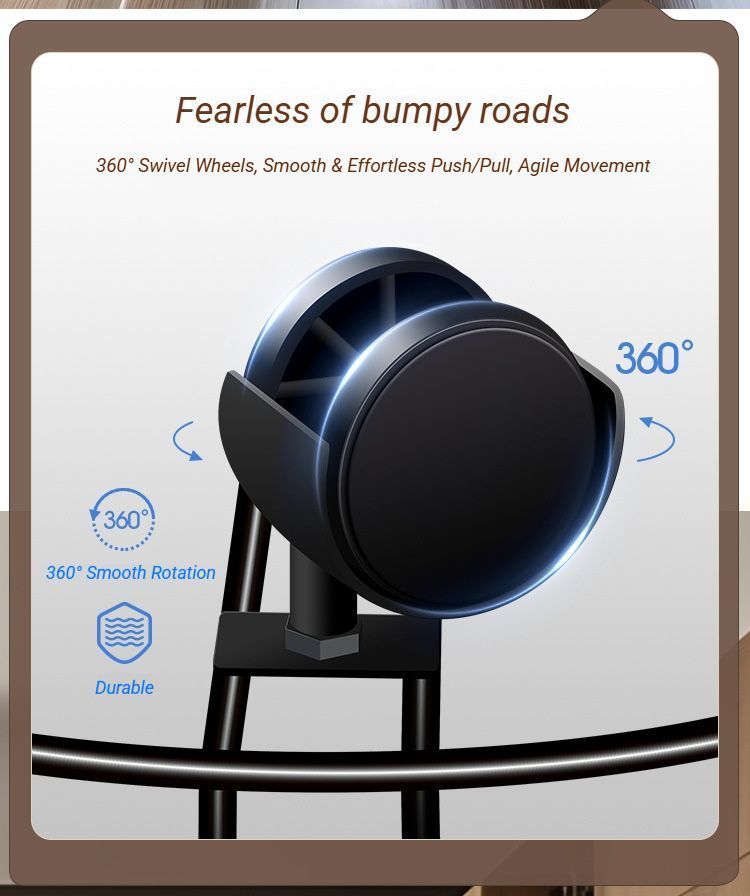 Round Plant Caddy with Wheels - Black