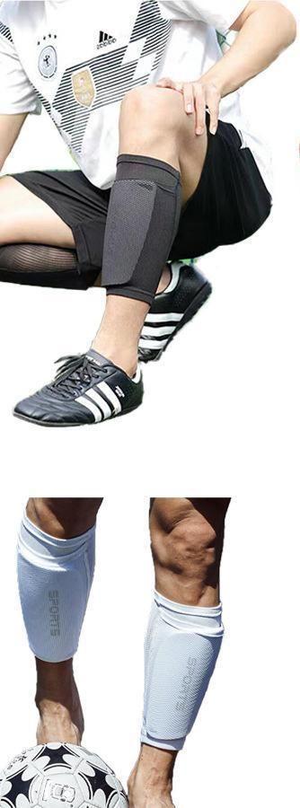 Soccer Shin Guard Socks - White, Size L