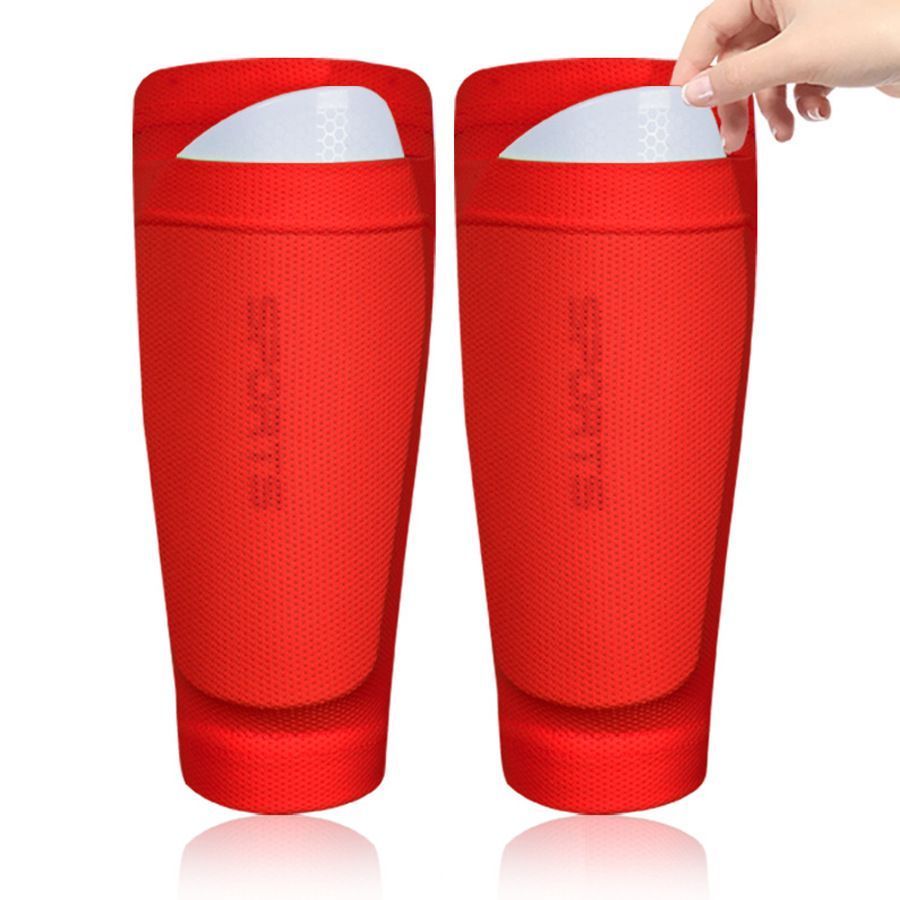 Soccer Shin Guard Socks - White, Size L