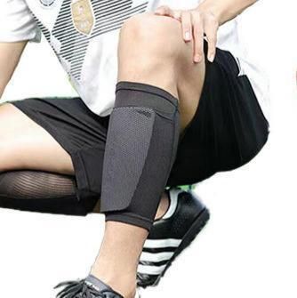 Soccer Shin Guard Socks - Black, Size L