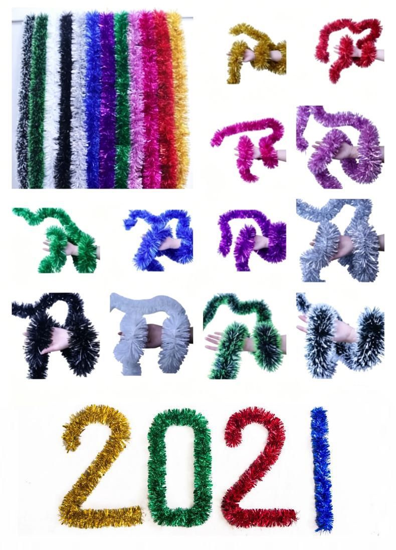 Thick Tinsel Garland 2M Party Decor Gold 5pcs