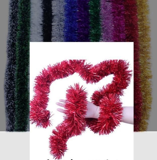 Thick Tinsel Garland 2M Party Decor Hot Pink 5pcs