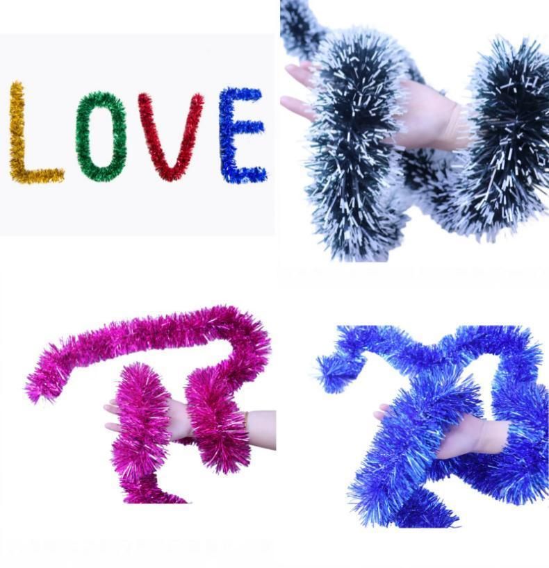 Thick Tinsel Garland 2M Party Decor Light Pink 5pcs