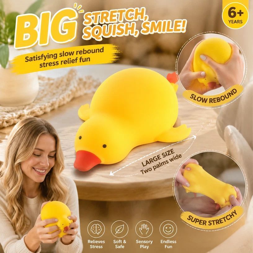 Cheerful Giant Duck Squishy - 33cm