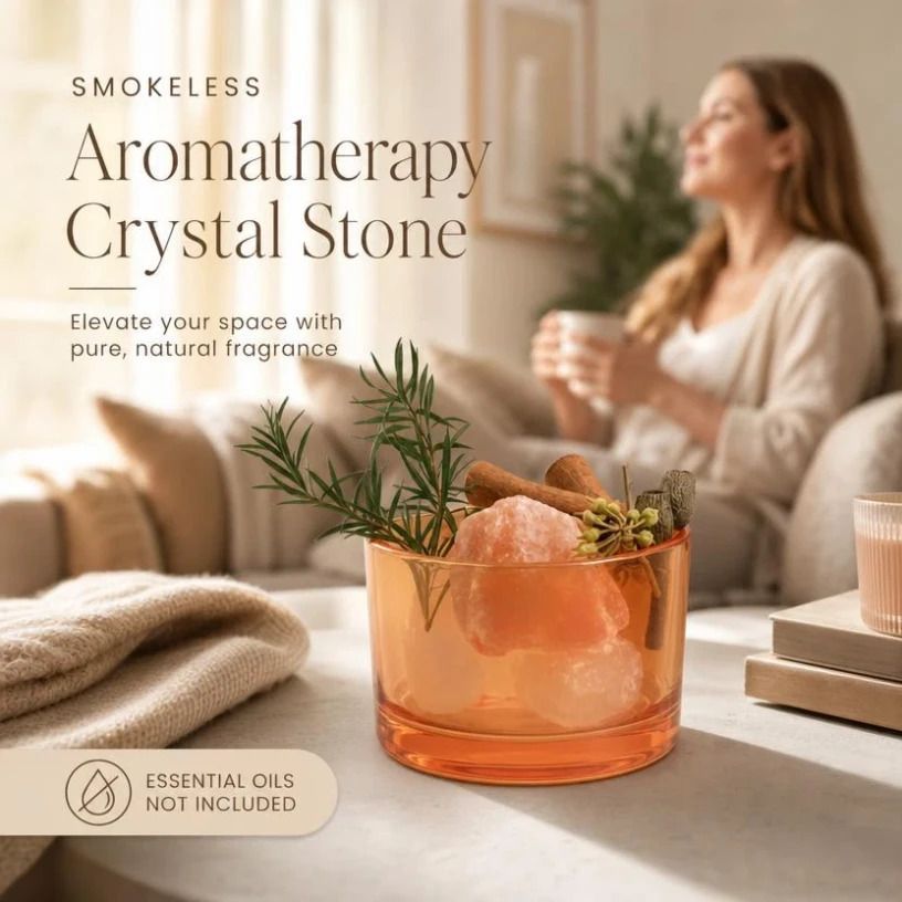 Crystal Stone Flameless Diffuser - Orange