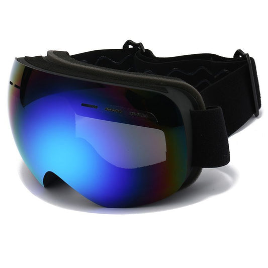 Spherical Ski Goggles - Black Strap, Colourful Lens