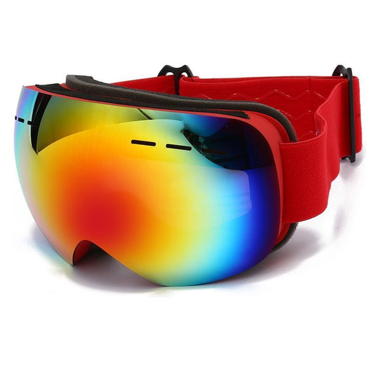 Ski Goggles - Red Strap, Gradient Lens