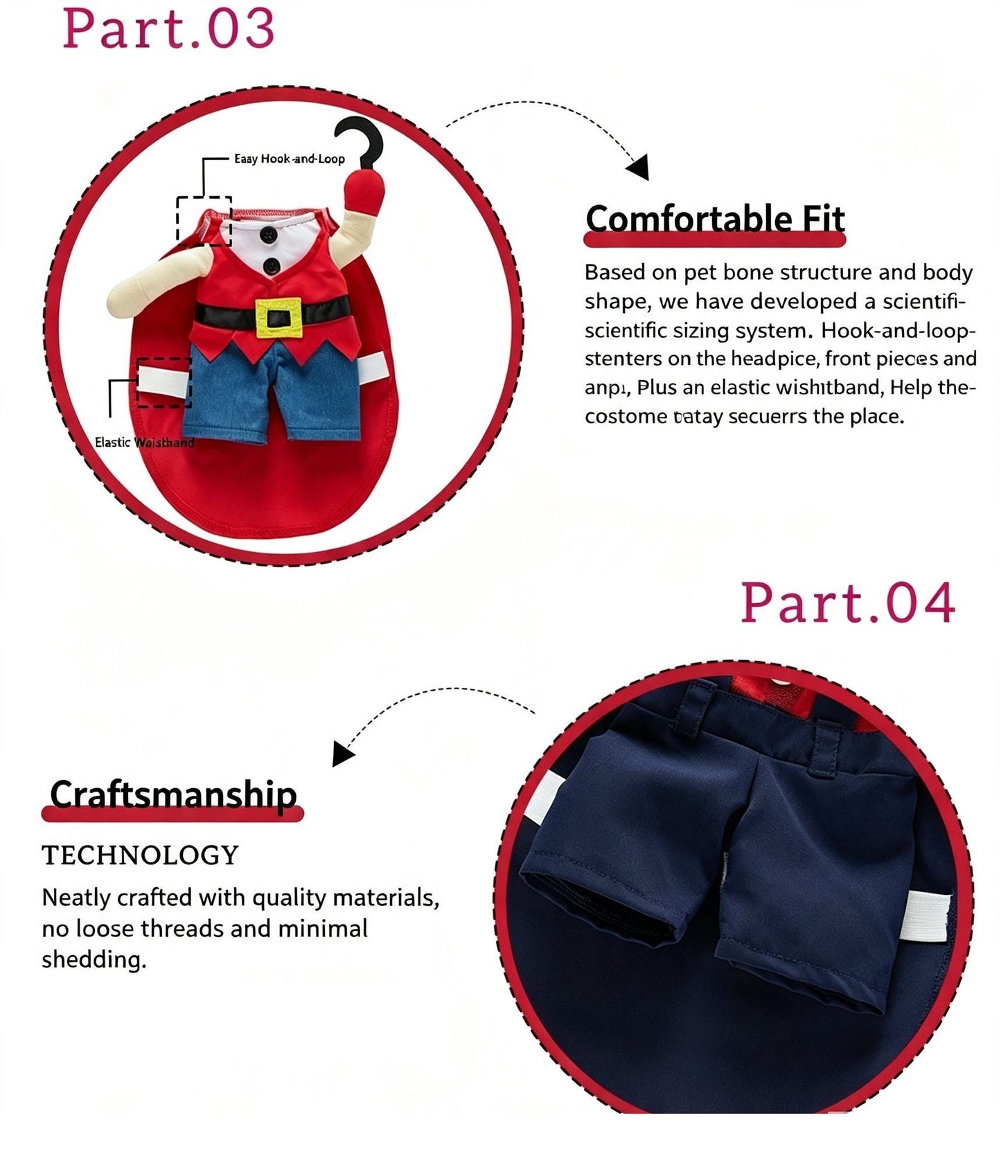 Pet Christmas Costume - Size XL