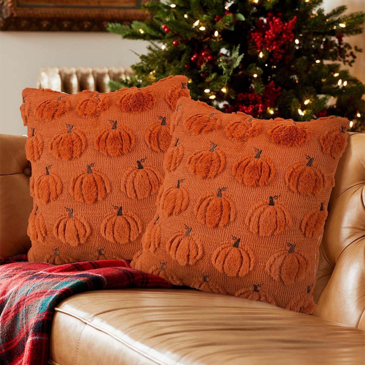 Halloween Cushion Cover - Pumpkin - 45 x 45cm